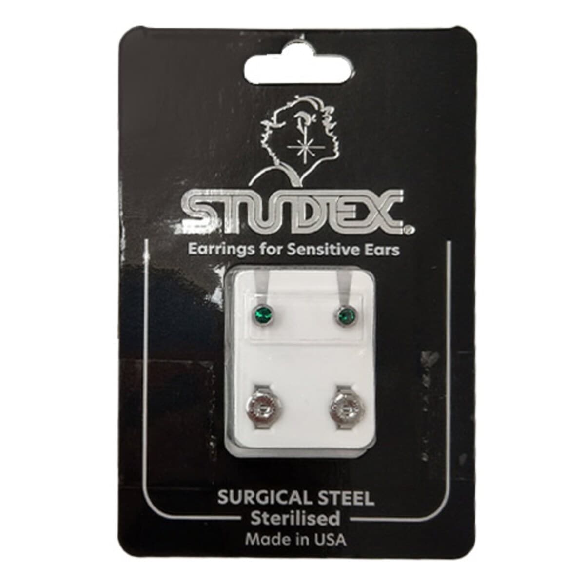 Studex Regular Birthstone May Silver Stud Earring 1 Pair