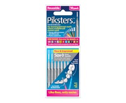 Piksters Interdental Brushes Size 0 Grey 10 Pack