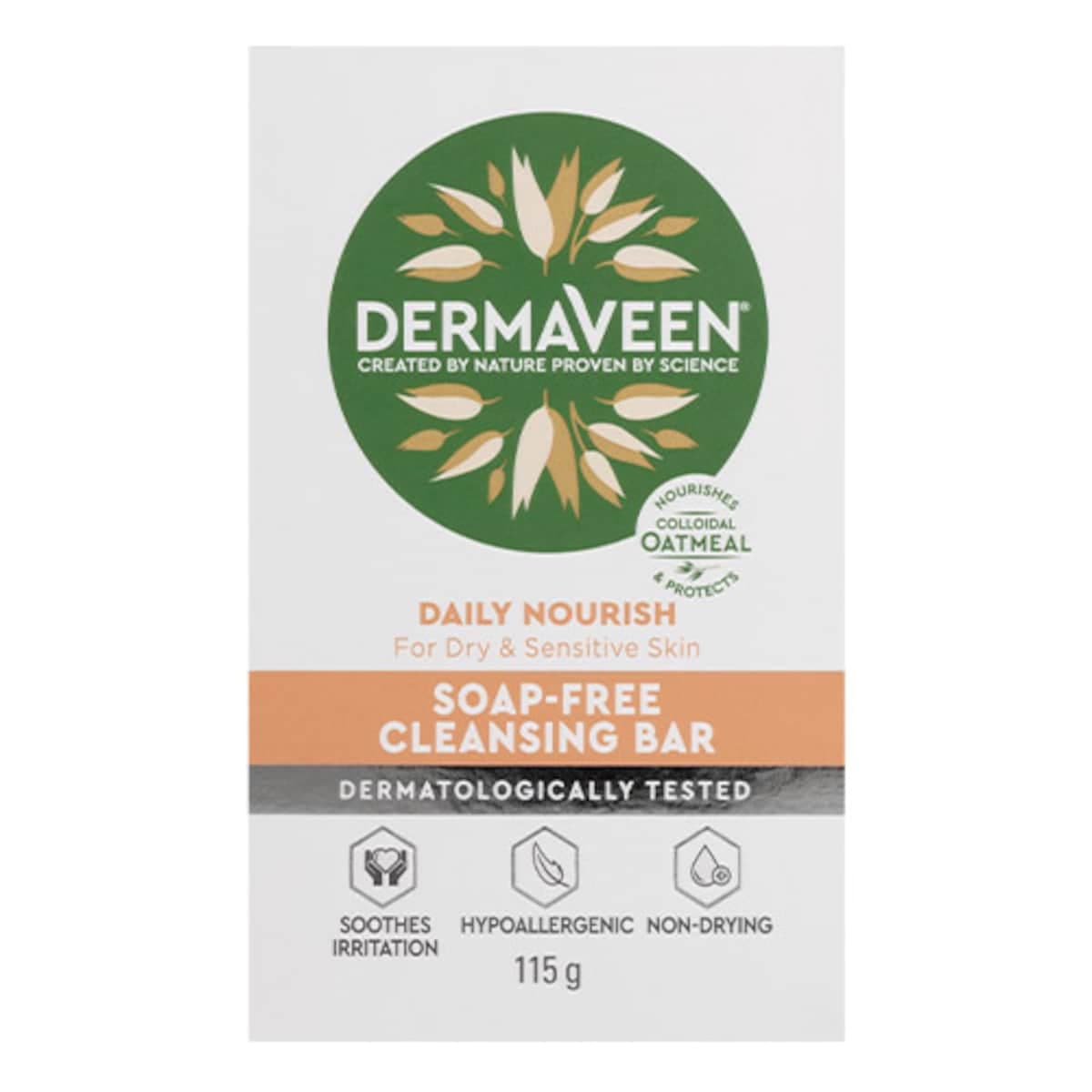 Dermaveen Daily Nourish Soap Free Cleansing Bar 115G