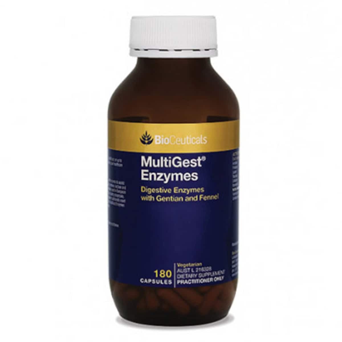 Bioceuticals Multigest Enzymes 180 Capsules