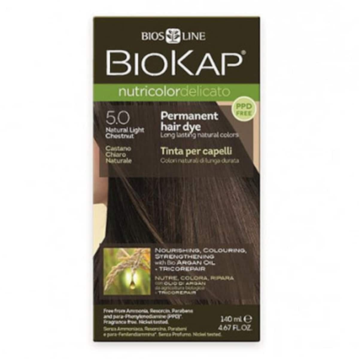 Thumbnail Biokap Nutricolor Delicato 5.0 Natural Light Chestnut 140Ml