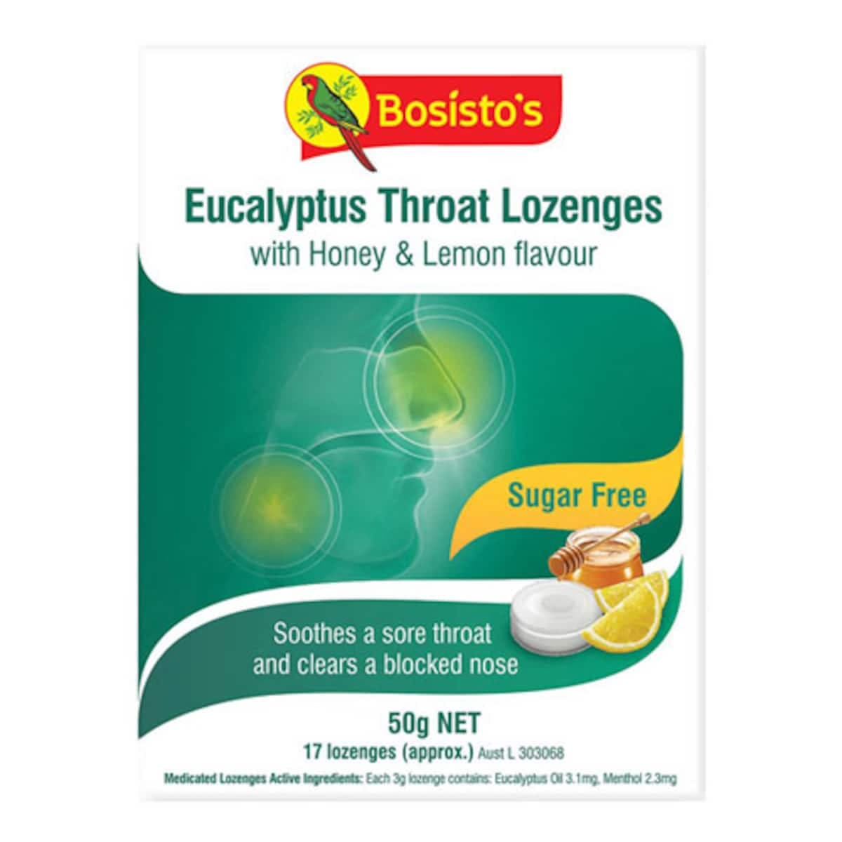 Thumbnail Bosistos Eucalyptus Throat Lozenges Sugar Free 50G