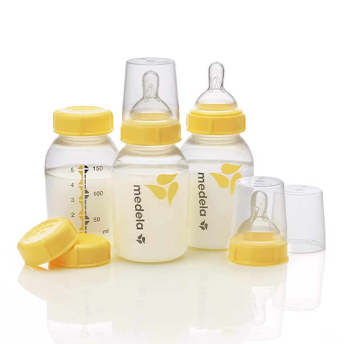 Thumbnail Medela Breastmilk Bottle 150Ml With Wide Base Slow Flow Teat 3 Pack