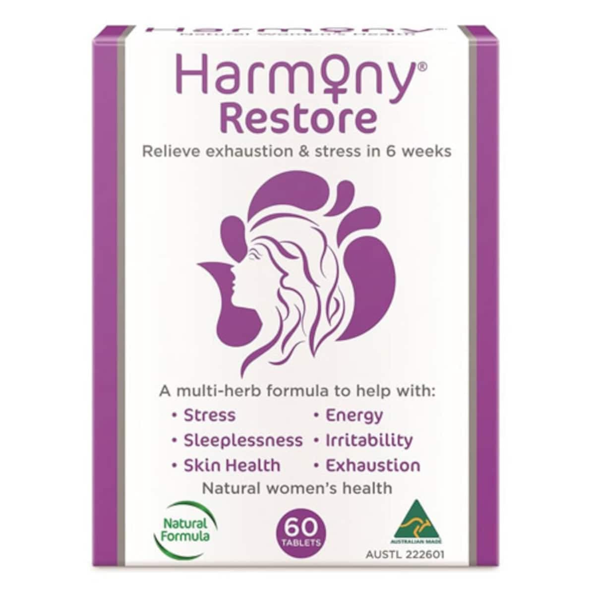 Harmony Restore Exhaustion & Stress Relief 60 Tablets