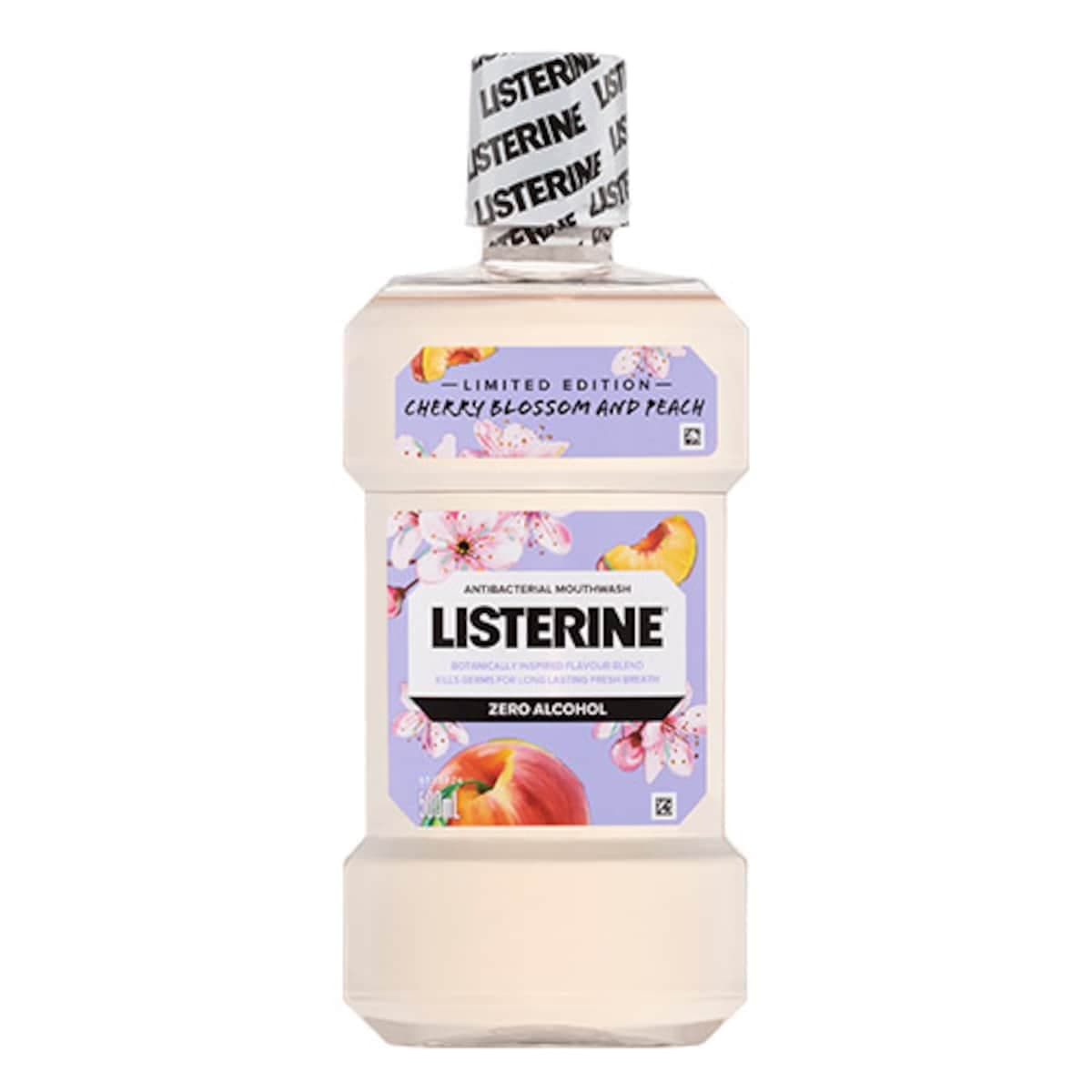 Listerine Zero Alcohol Antibacterial Mouthwash Cherry Blossom & Peach 500Ml