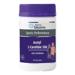 Henry Blooms Acetyl L-Carnitine 500 180 Vegetarian Capsules