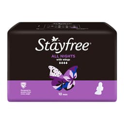 Stayfree All Nights With Wings 10 Pack