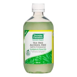 Thursday Plantation Tea Tree Alcohol Free Mouthwash Eucalyptus & Thyme 500Ml