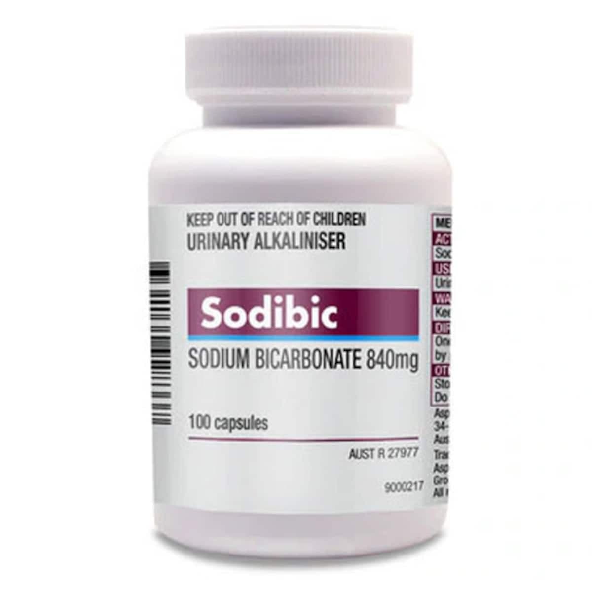 Sodibic Sodium Bicarbonate 840Mg 100 Capsules