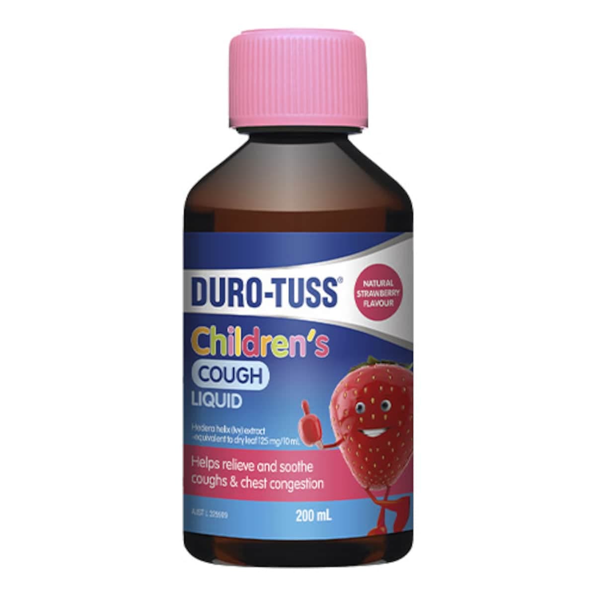 Durotuss Childrens Cough Liquid Strawberry 200Ml