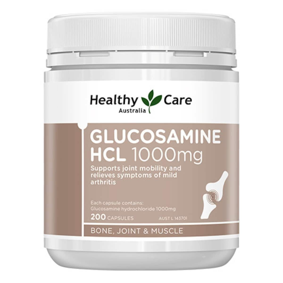 Thumbnail Healthy Care Glucosamine Hcl 1000Mg 200 Capsules