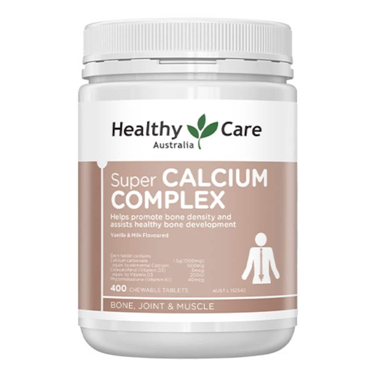 Thumbnail Healthy Care Super Calcium Complex 400 Chewable Tablets