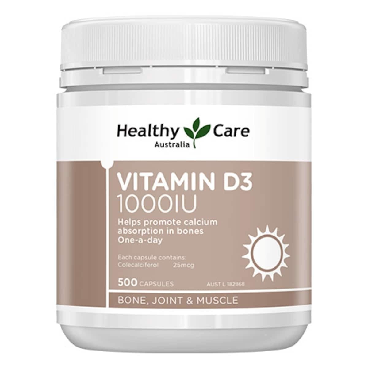 Thumbnail Healthy Care Vitamin D3 1000Iu 500 Capsules