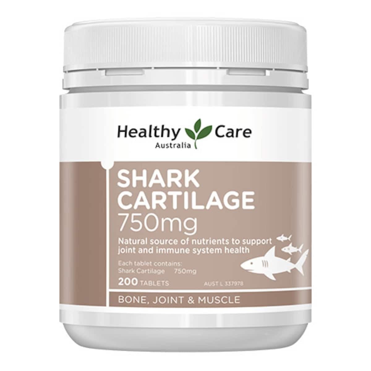 Healthy Care Shark Cartilage 750Mg 200 Tablets