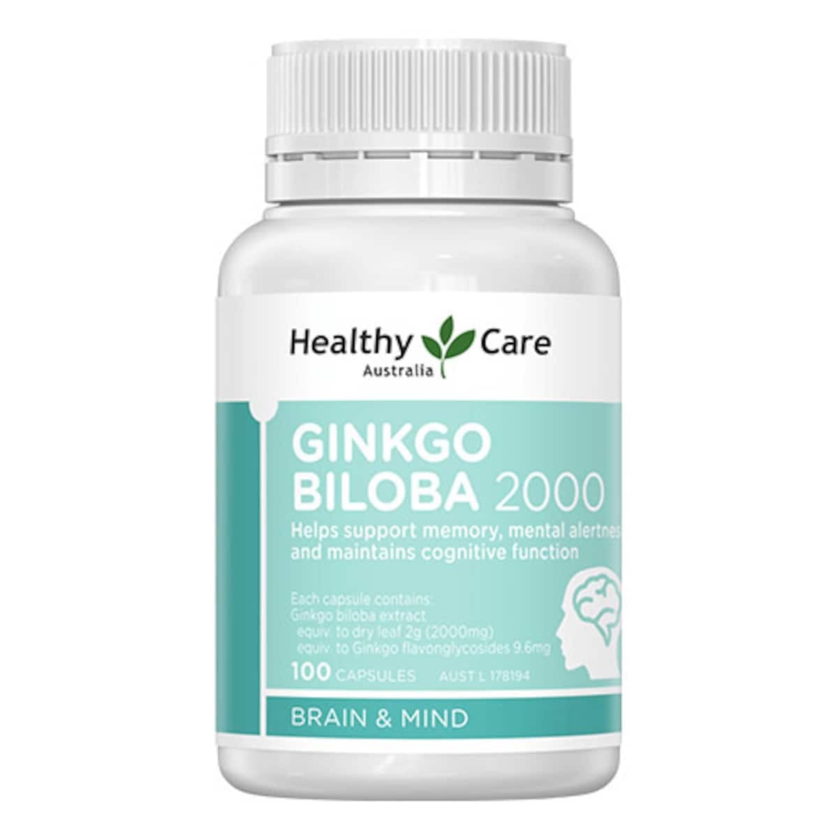 Healthy Care Ginkgo Biloba 2000Mg 100 Capsules