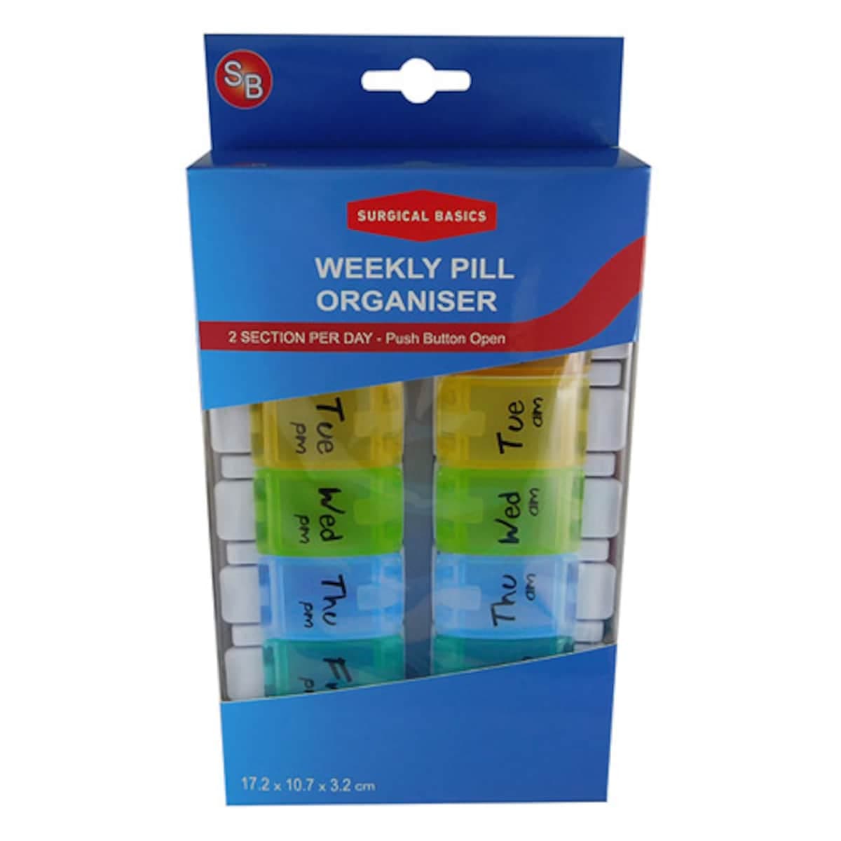 Surgical Basics Am/Pm Weekly Pill Organiser (Colours Selected At Random)