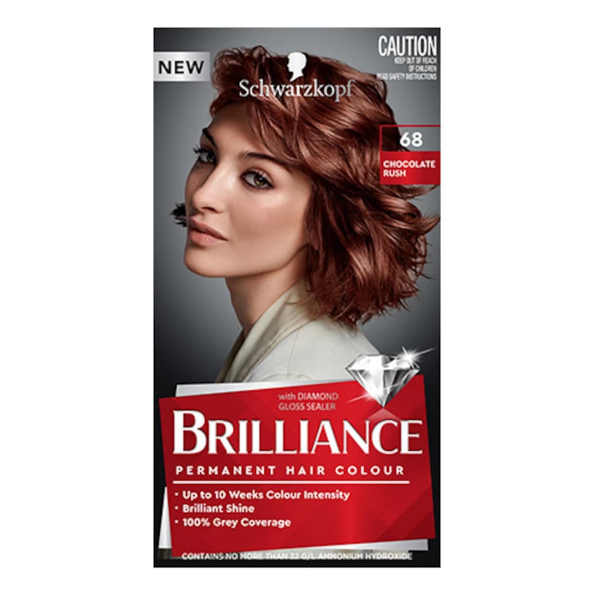 Thumbnail Schwarzkopf Brilliance Permanent Hair Colour 68 Chocolate Rush