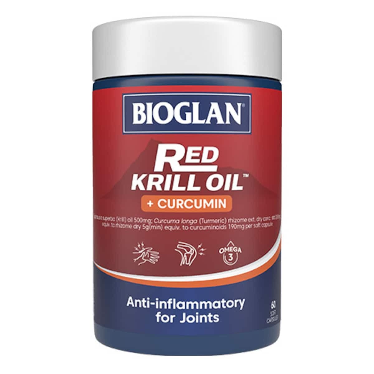 Thumbnail Bioglan Red Krill Oil + Curcumin 60 Capsules