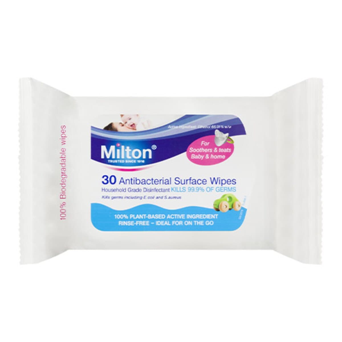 Milton Antibacterial Surface Wipes 30 Pack