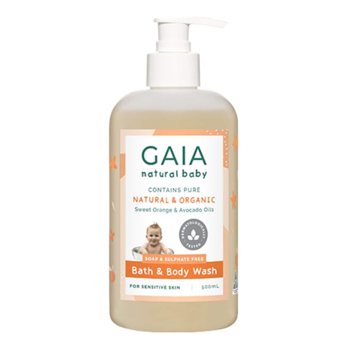 Gaia Natural Baby Bath & Body Wash 500Ml