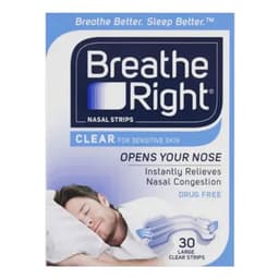 Breathe Right Nasal Strips Clear L 30 Pack