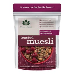 Brookfarm Toasted Muesli Macadamia Cranberry 500G