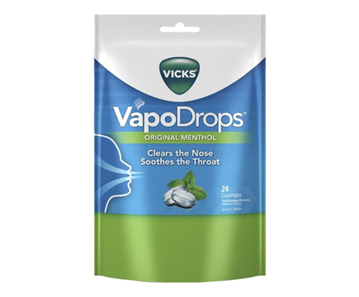 Vicks Vapodrops Original Menthol Lozenges 24 Pack