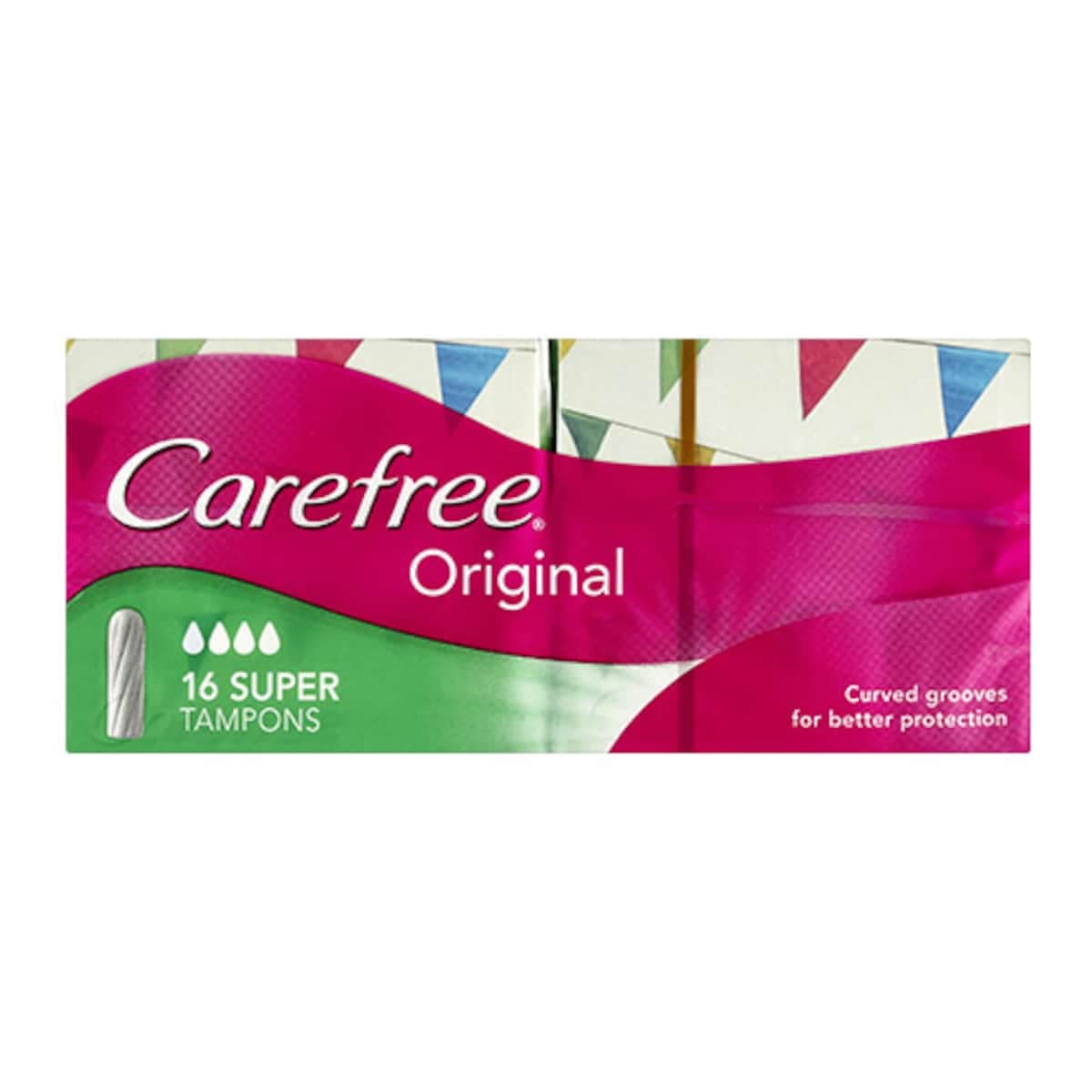 Carefree Original Tampons Super 16 Pack