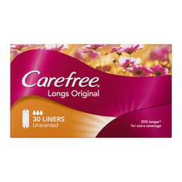 Carefree Original Unscented Long Liners 30 Pack