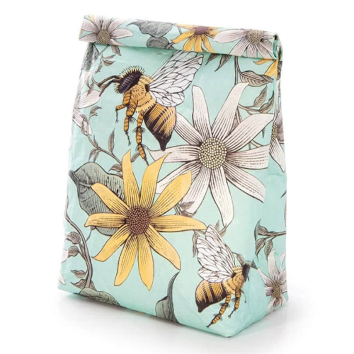 Thumbnail Bees Reusable Paper Lunch Bag