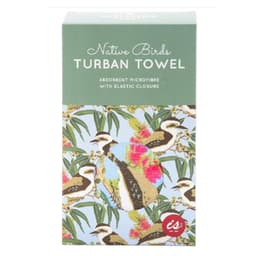 Turban Hair Towel Assorted Birds Designs (Colour Selected At Random)