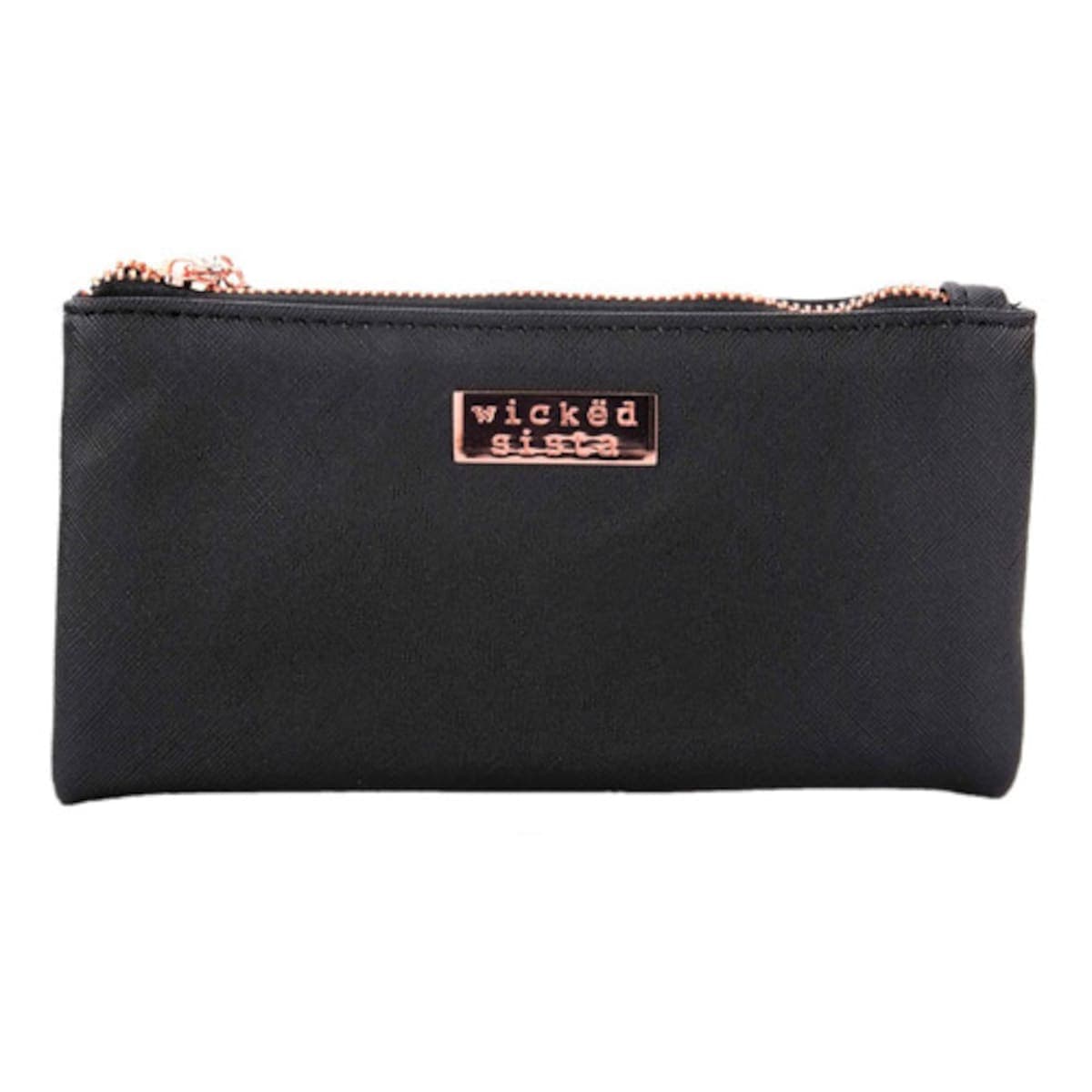 Wicked Sista Premium Black Small Flat Purse