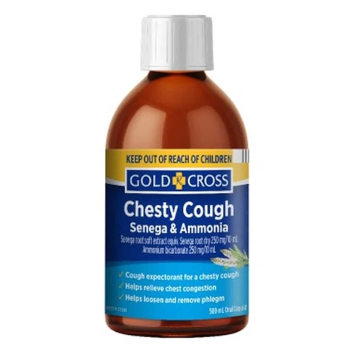 Gold Cross Chesty Cough Senega & Ammonia 500Ml