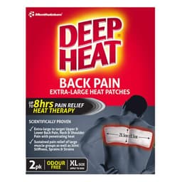 Deep Heat Back Pain Heat Patches Xl 2 Pack