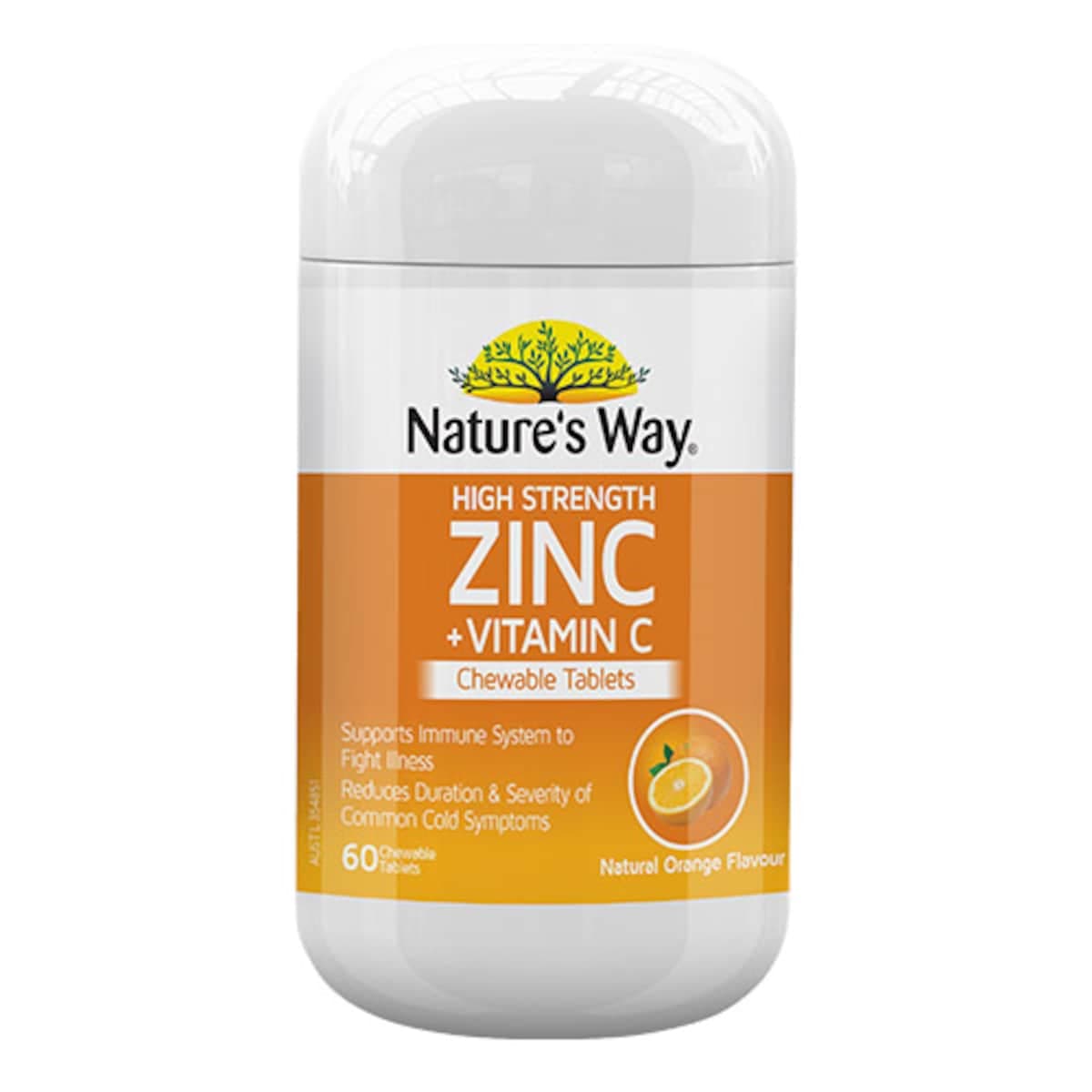 Thumbnail Natures Way High Strength Zinc + Vitamin C 60 Chewable Tablets