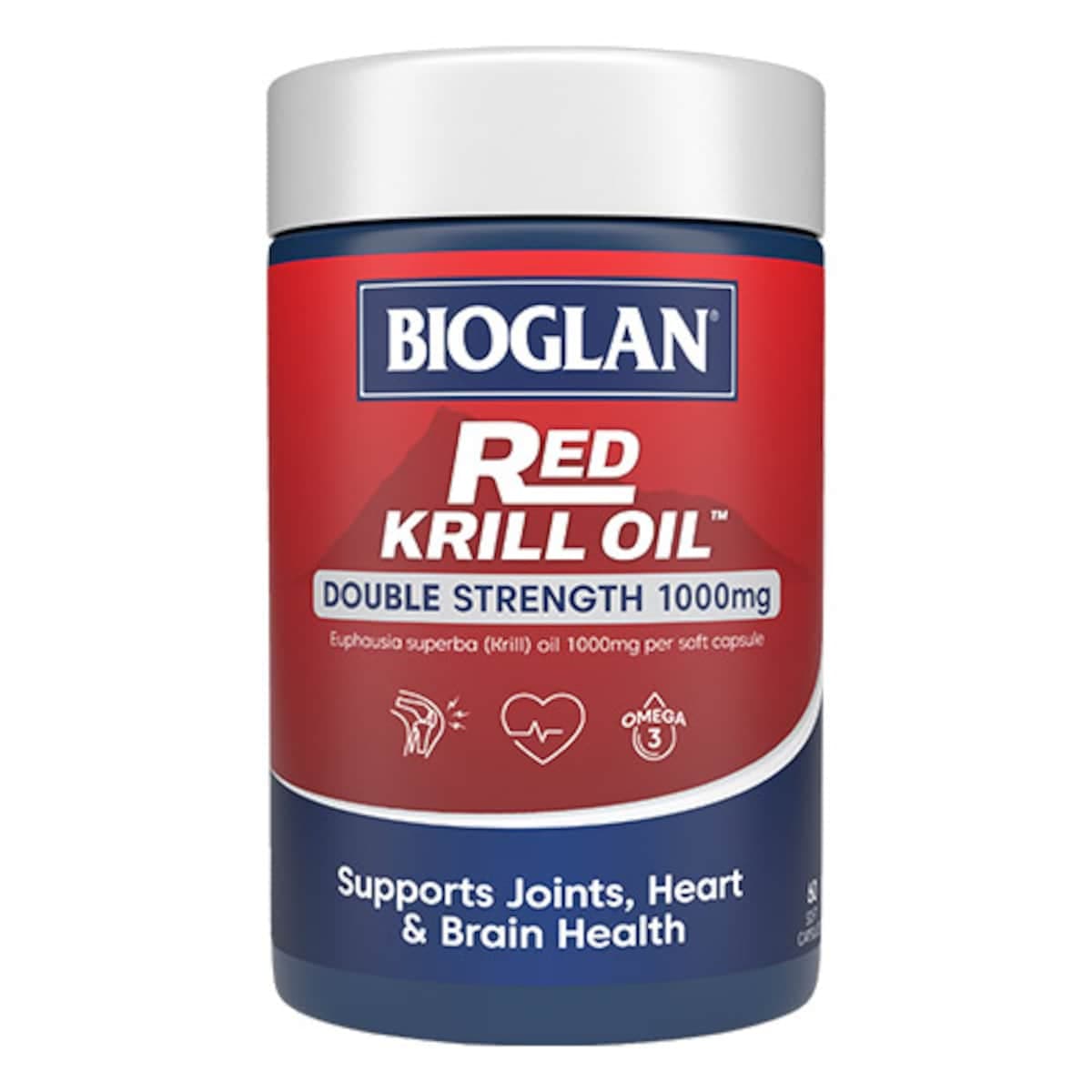 Bioglan Red Krill Oil Double Strength 1000Mg 60 Capsules