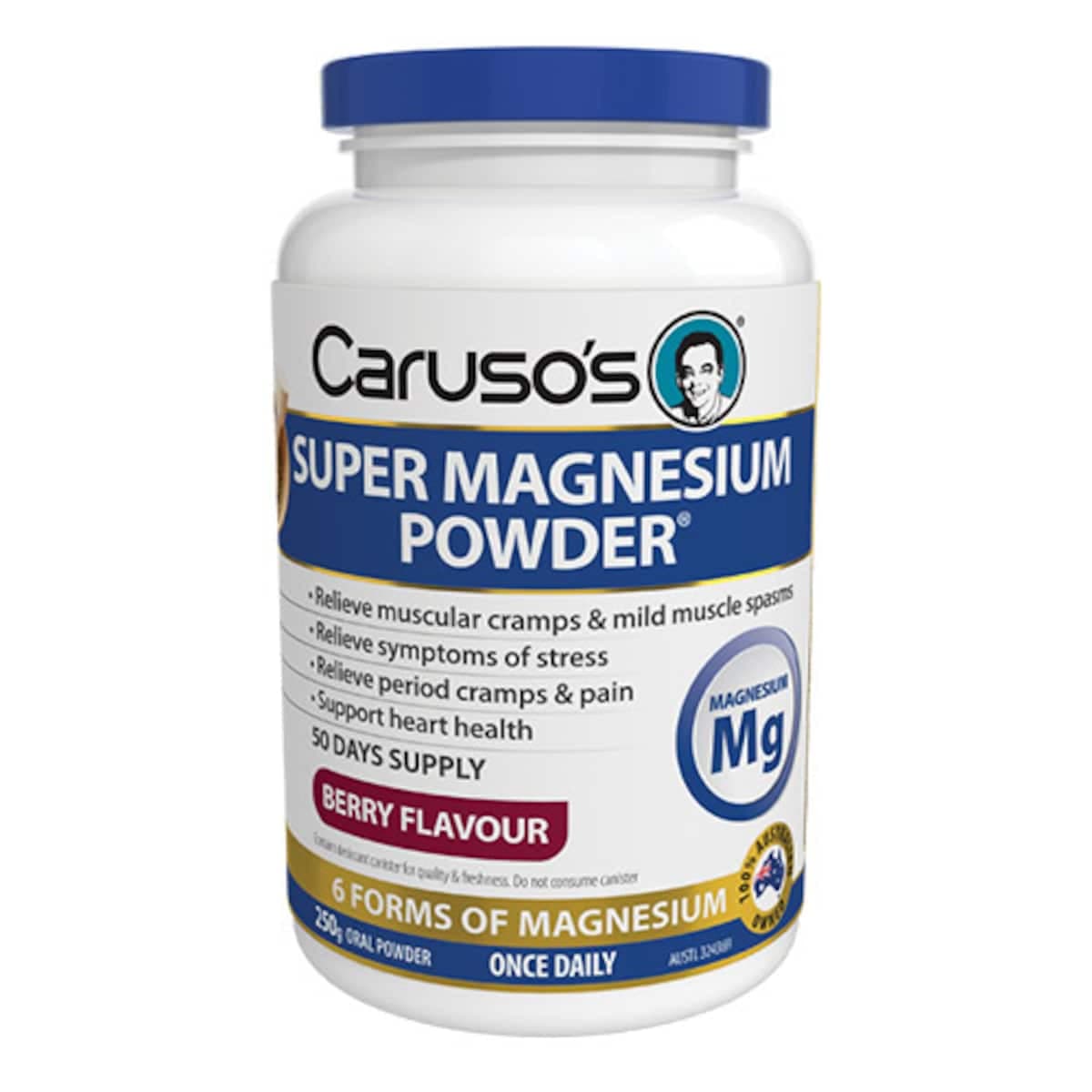 Carusos Super Magnesium Powder Berry 250G