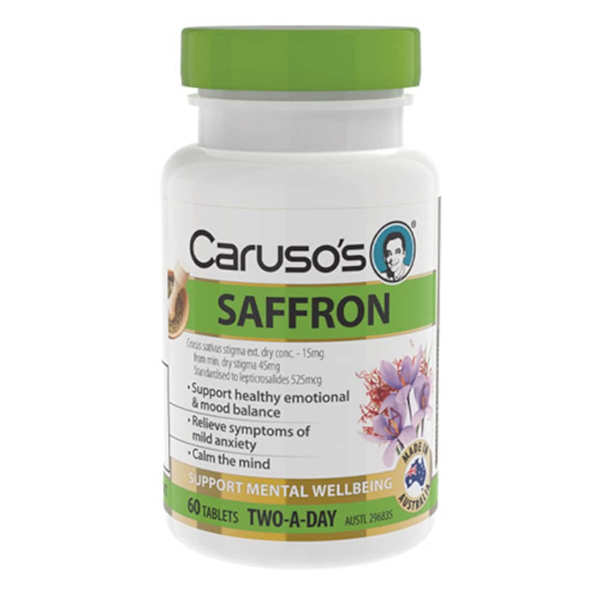 Carusos Saffron 60 Tablets