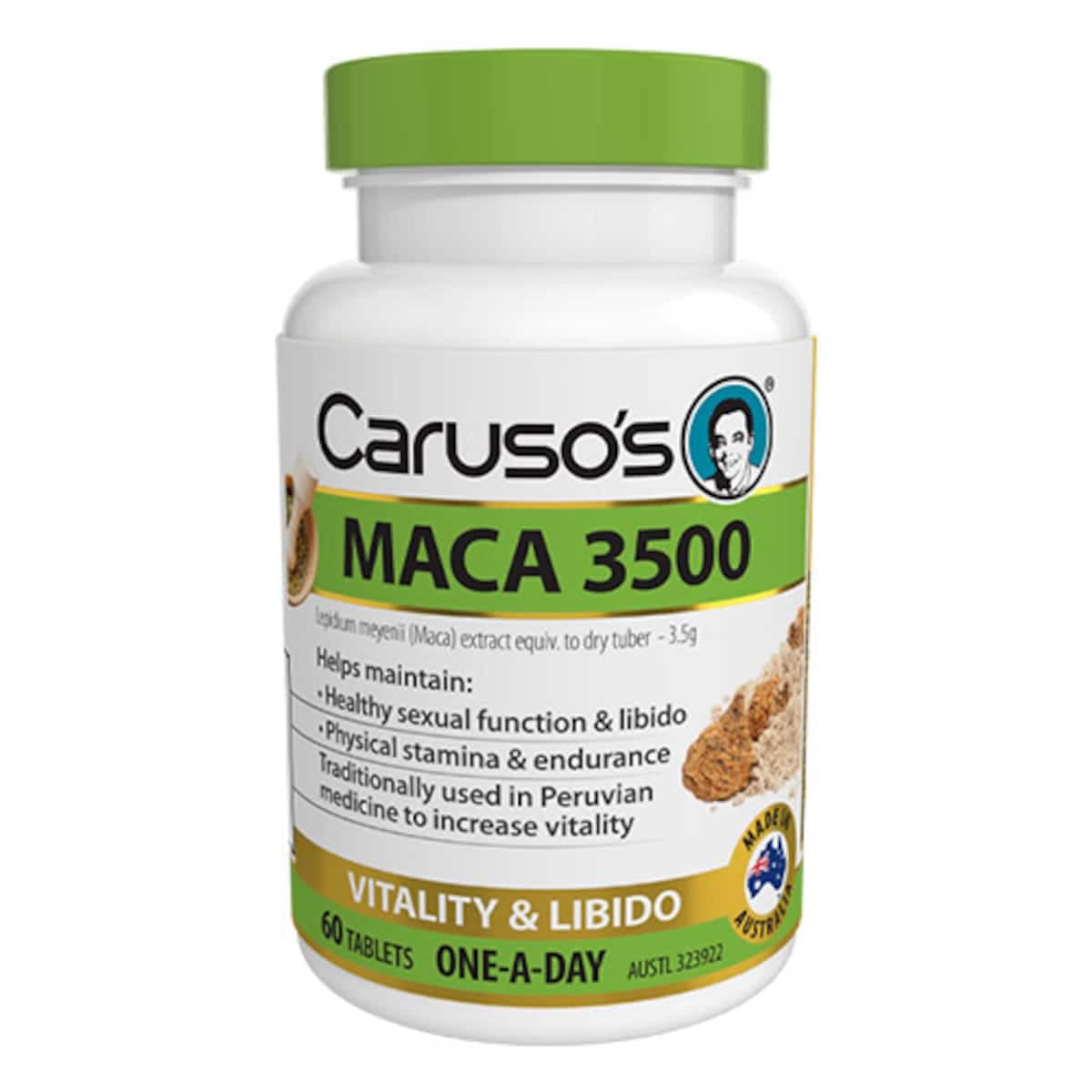 Carusos Maca 3500Mg 60 Tablets