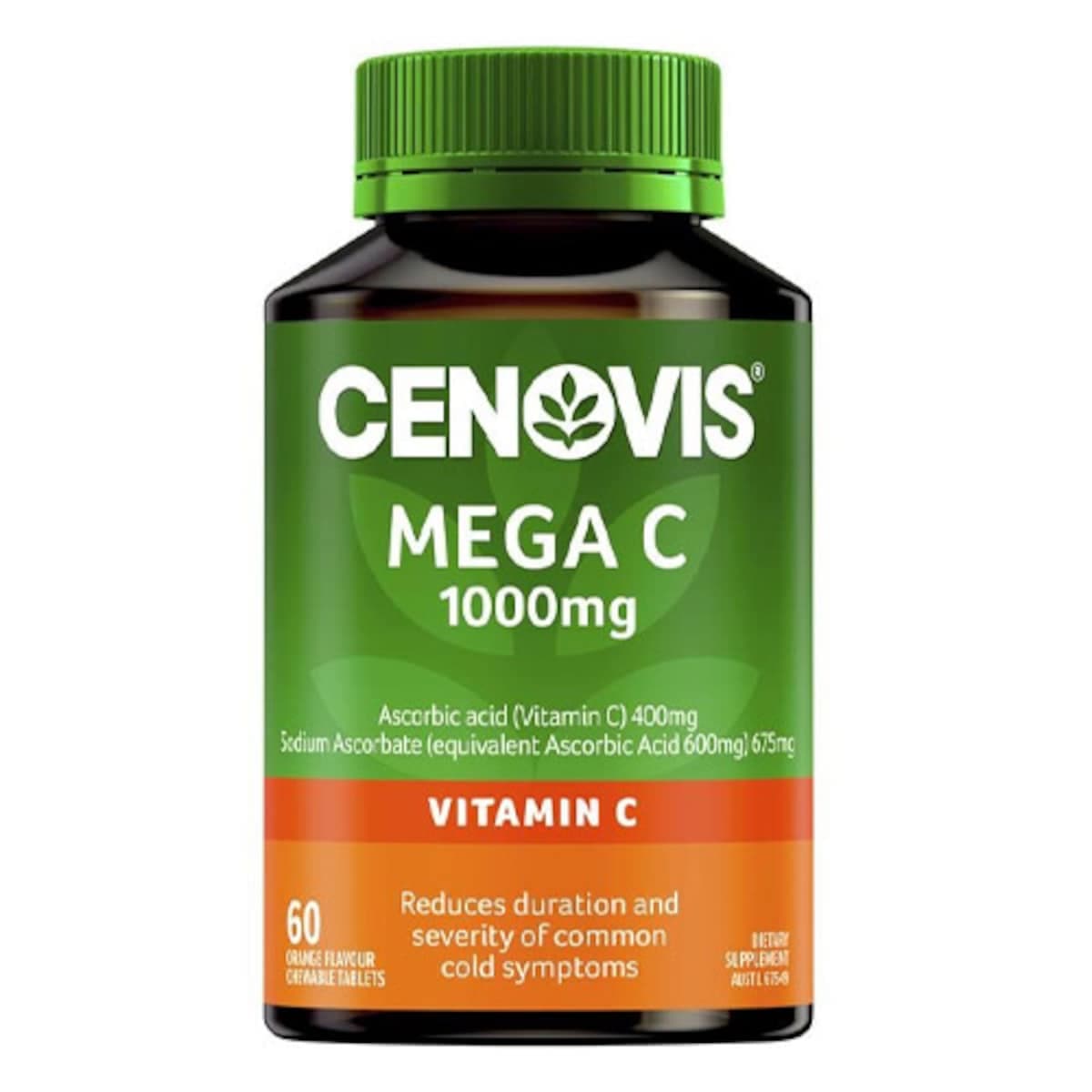 Cenovis Mega C 1000Mg Orange Flavour Vitamin C 60 Tablets