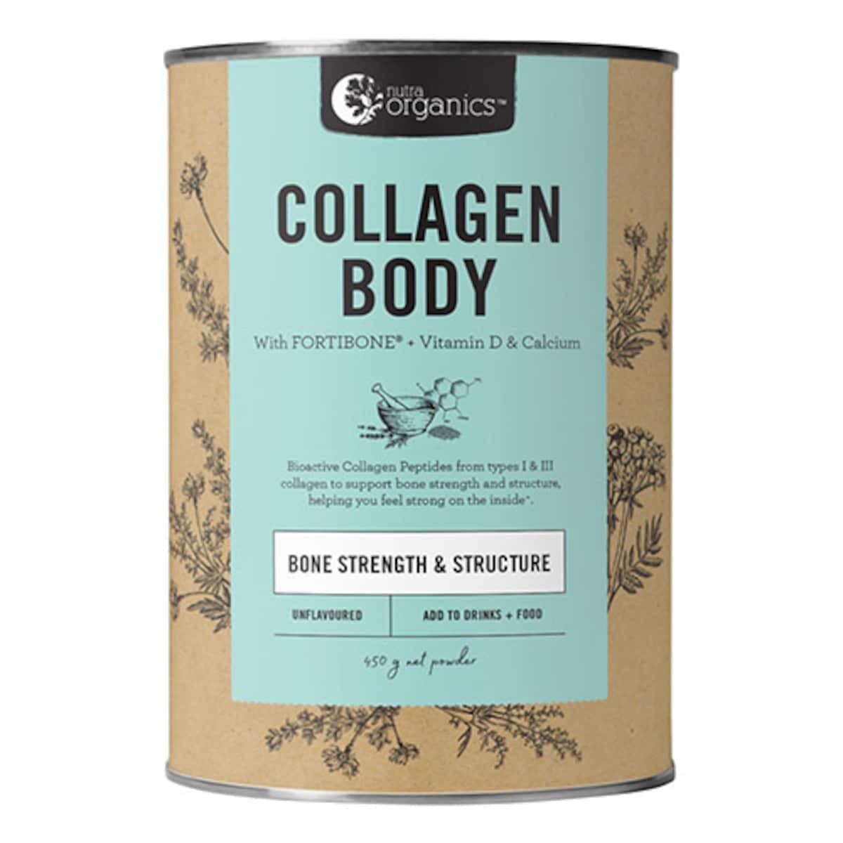 Thumbnail Nutra Organics Collagen Body Bone Strength & Structure Powder Unflavoured 450G