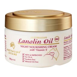 Australian Creams Lanolin Oil Night Nourishing Cream With Vitamin E 250G