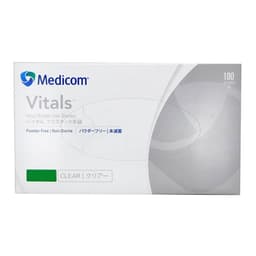 Medicom Vinyl Gloves Powder Free Large 100 Pack (Branding May Differ Depending On Availability)