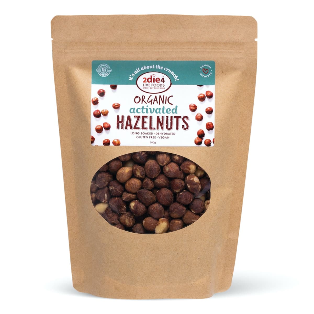 2Die4 Organic Activated Vegan Hazelnuts 300G