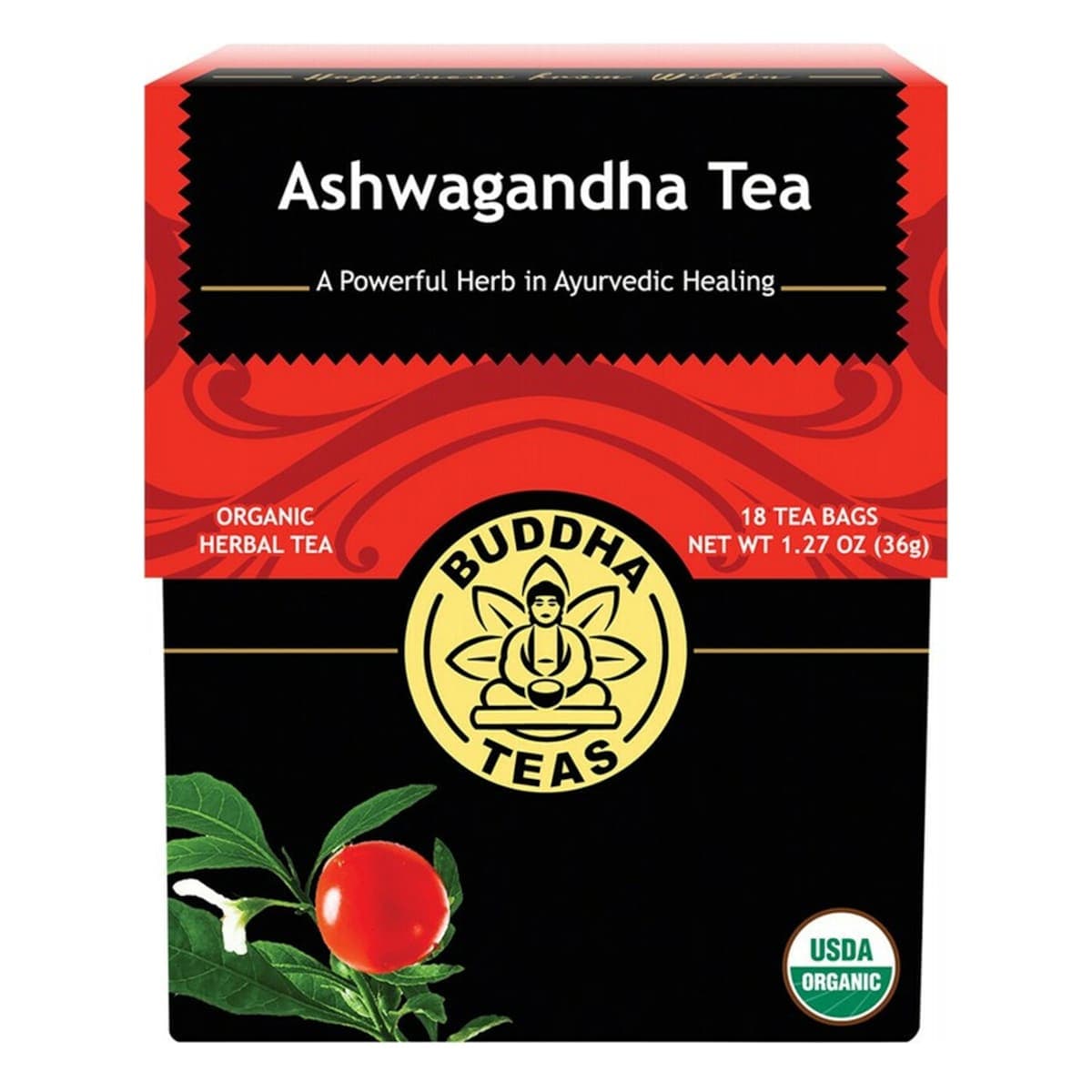 Thumbnail Buddha Teas Organic Herbal Ashwagandha Tea 18 Pack