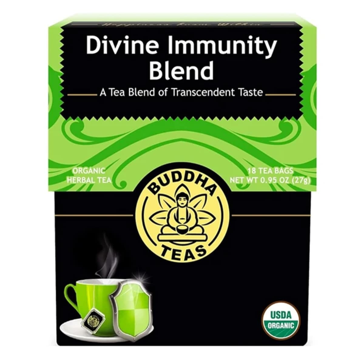 Thumbnail Buddha Teas Organic Herbal Divine Immunity Blend Tea 18 Pack