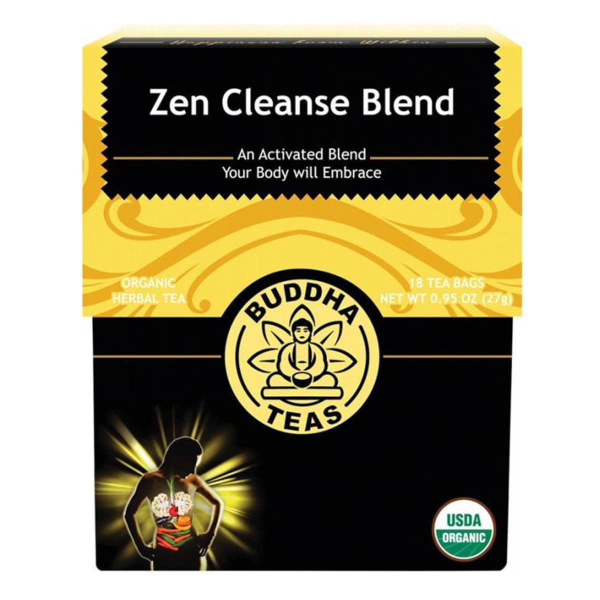 Thumbnail Buddha Teas Organic Herbal Zen Cleanse Blend Tea 18 Pack