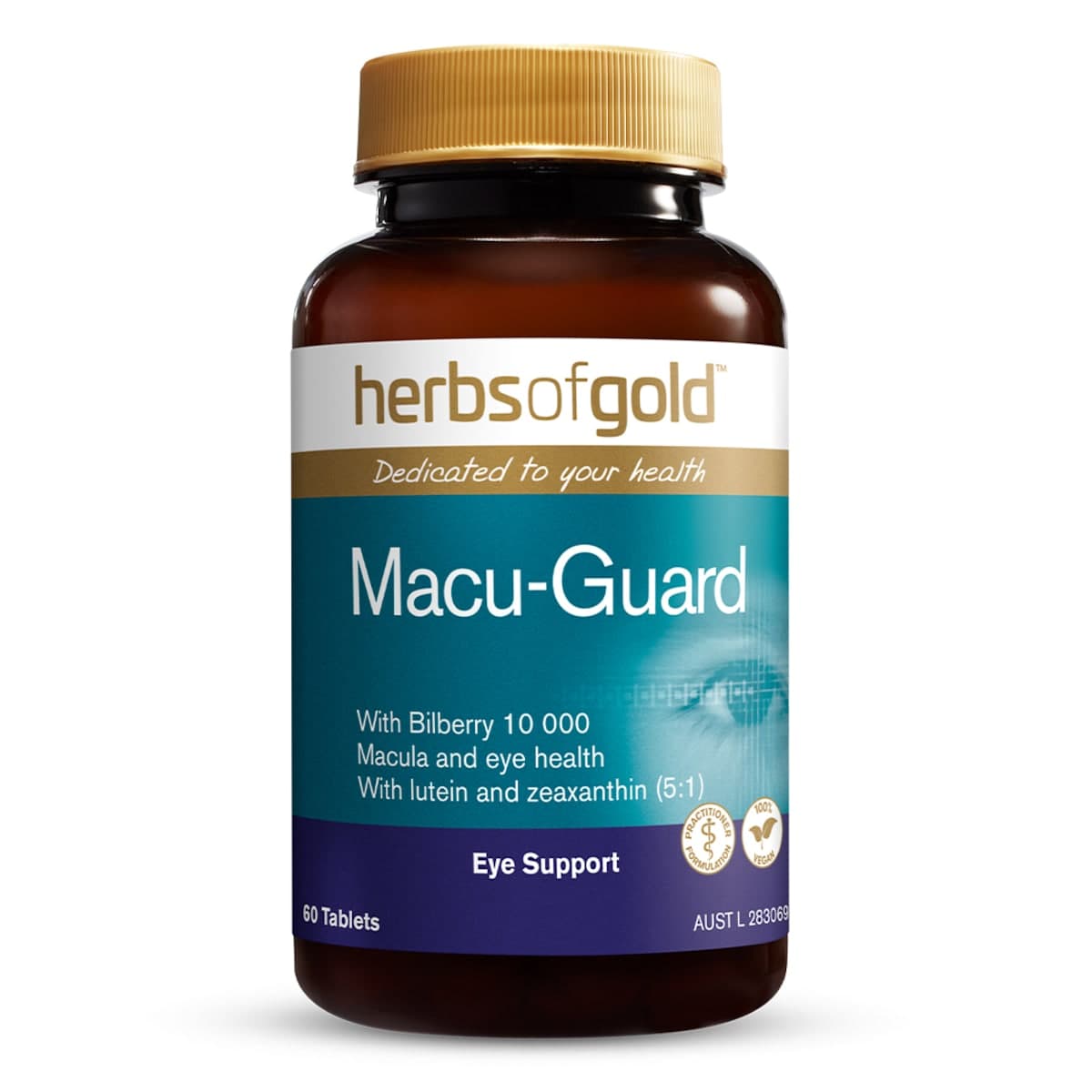 Herbs Of Gold Macu-Guard With Bilberry 10 000 60 Tablets