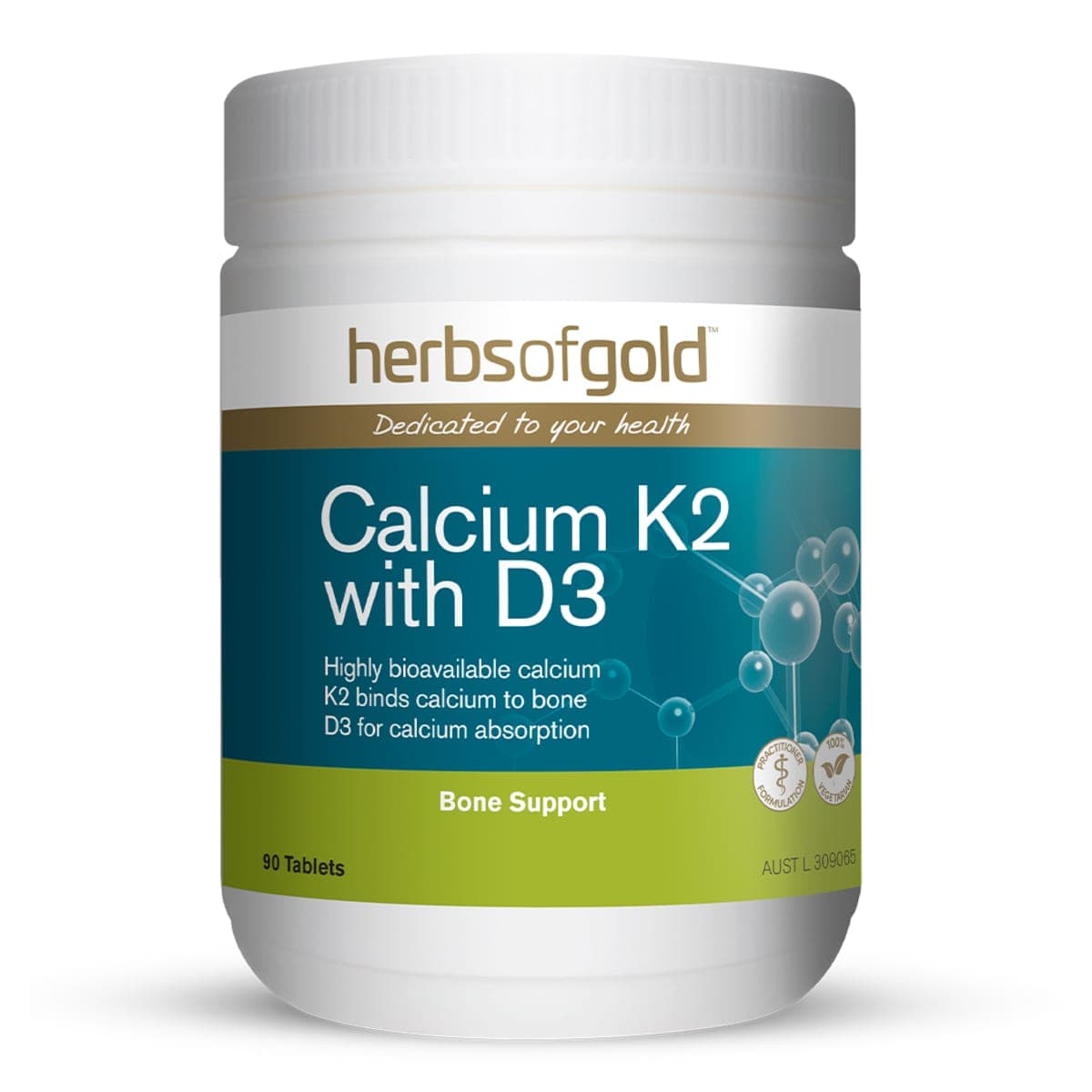 Thumbnail Herbs Of Gold Calcium K2 With D3 90 Tablets