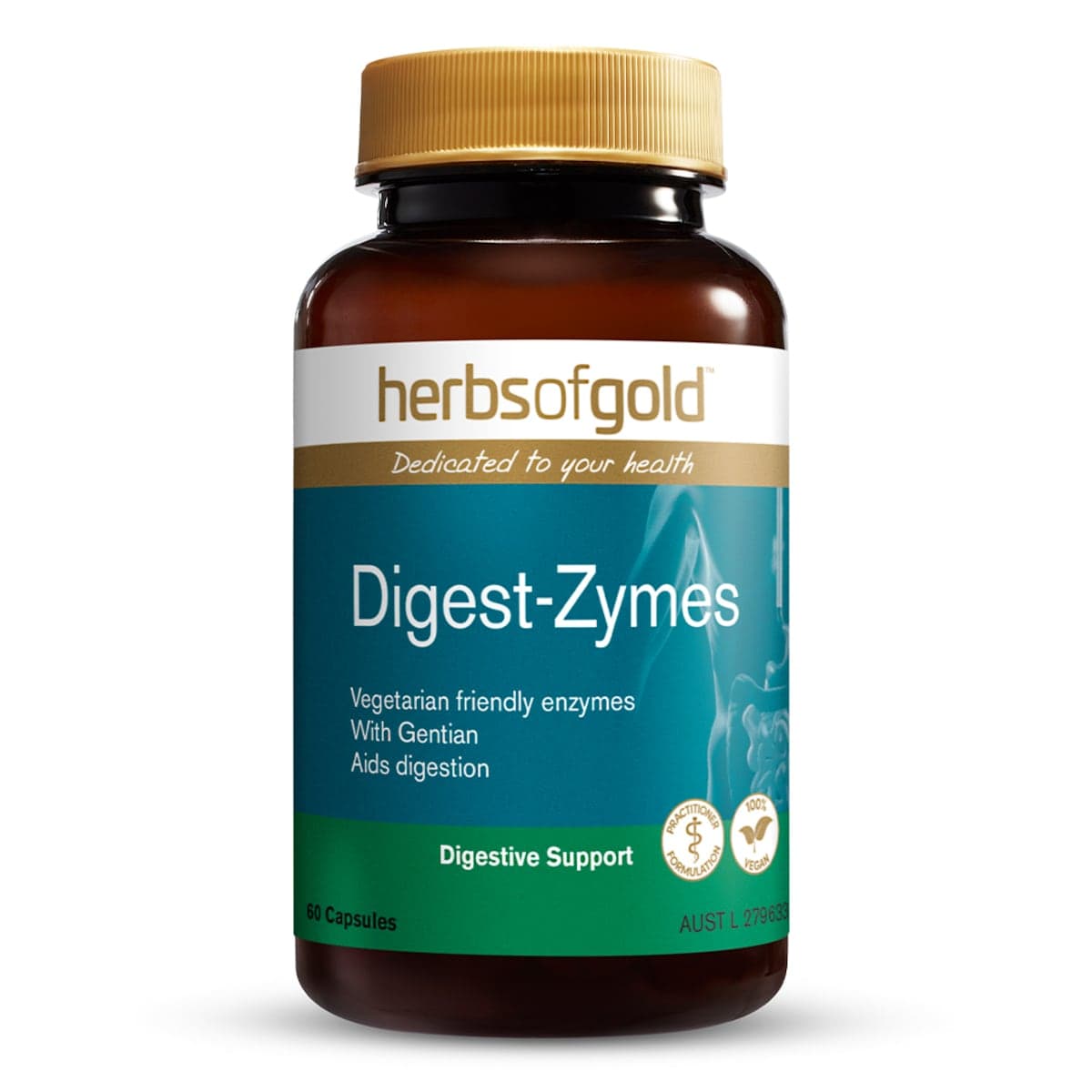 Herbs Of Gold Digest-Zymes 60 Capsules